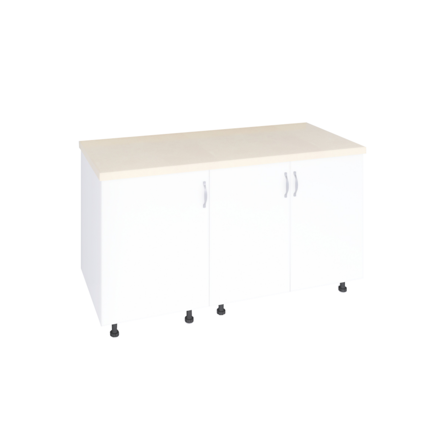 Corp Inferior Bucatarie 120x50x90 cm, Culoare Alb, Pal 18mm, Blat Termorezistent 2.8 cm - imagine 4
