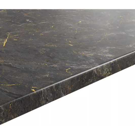 Blat Bucatarie Termorezistent 160cm x60cm, Culoare Negru Marmura, Grosime 2,8cm