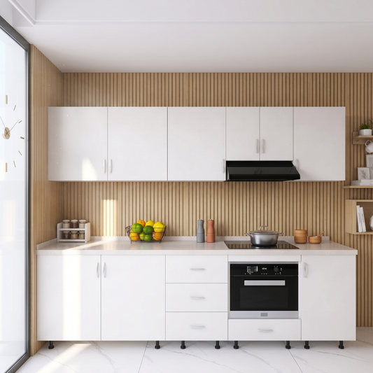 Bucatarie ADDA 220cm, Culoare Alb, Pal 18mm