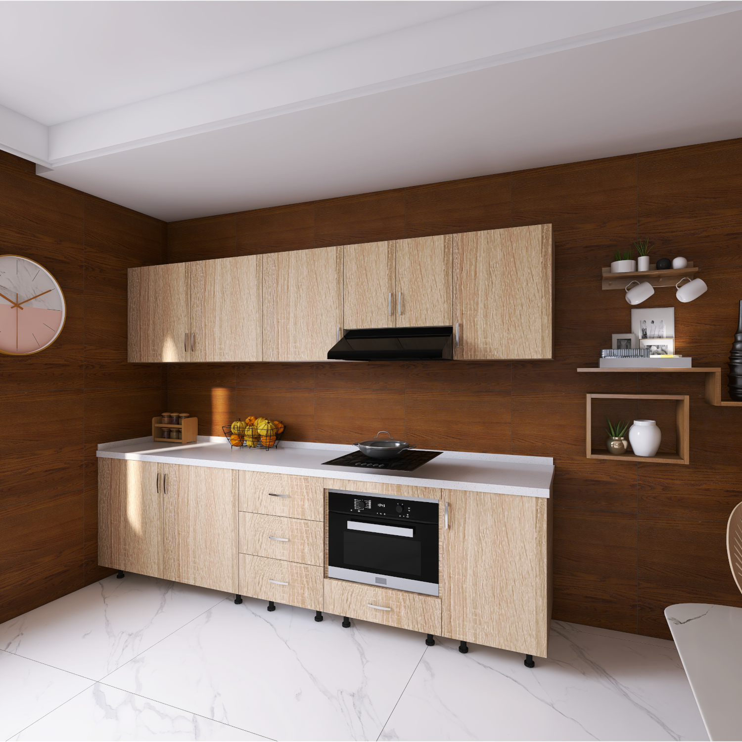 Bucatarie ADDA 220cm, Culoare Stejar Sonoma, Pal 18mm - imagine 2