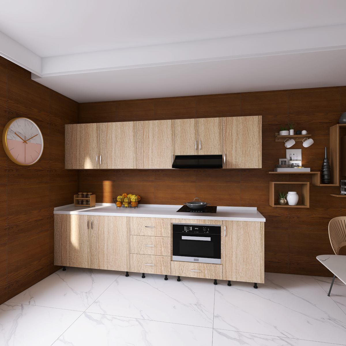 Bucatarie ADDA 220cm, Culoare Stejar Sonoma, Pal 18mm - imagine 3