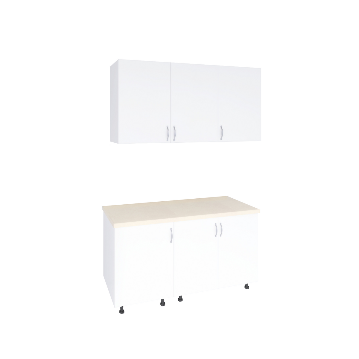 Bucatarie ELA 120, Culoare Alb, Material PAL 18mm, Blat Termorezistent 2.8 cm - imagine 4