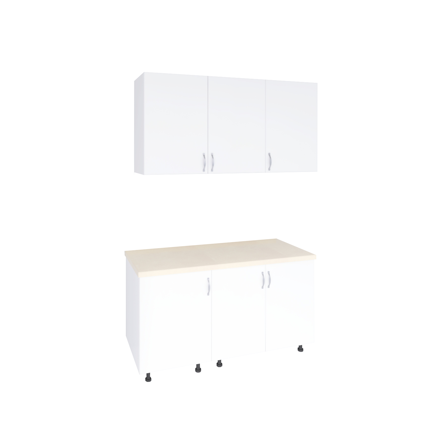Bucatarie ELA 120, Culoare Alb, Material PAL 18mm, Blat Termorezistent 2.8 cm - imagine 4