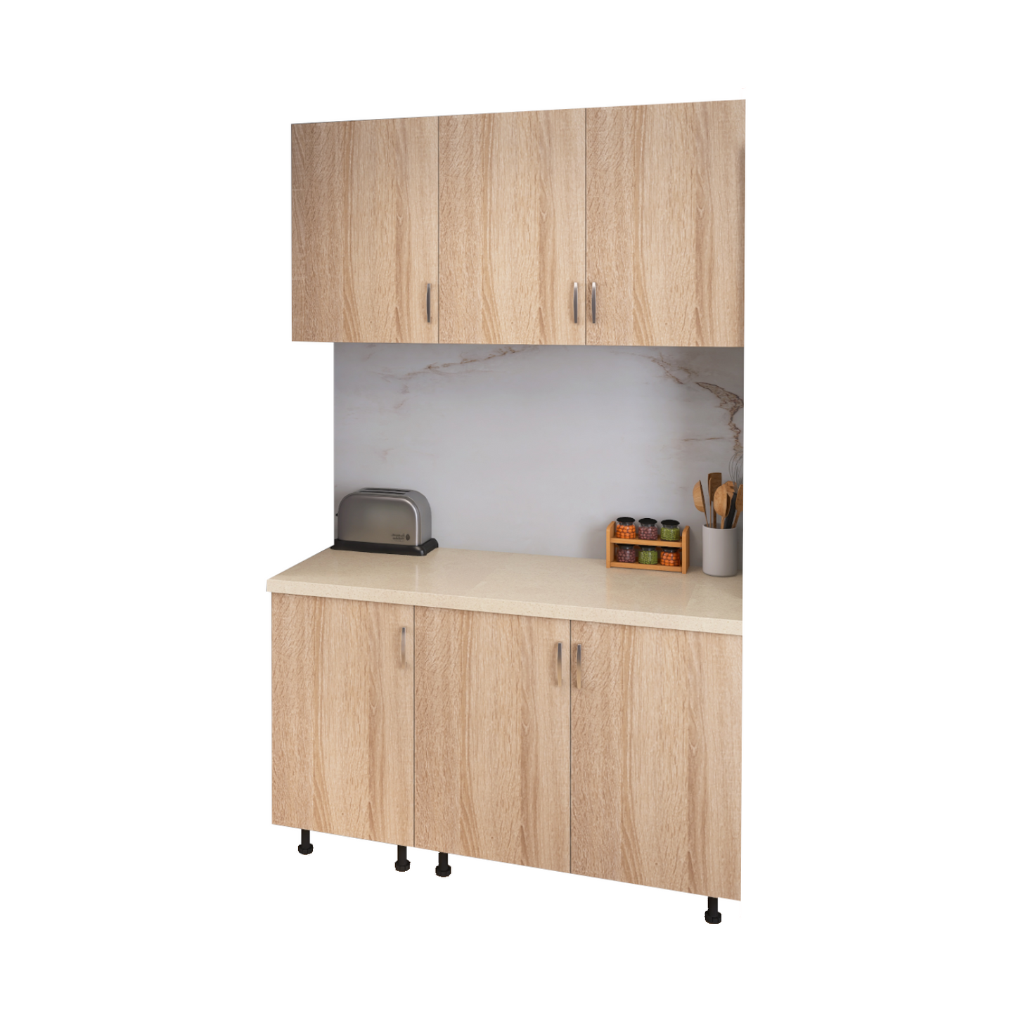 Bucatarie ELA 120, Culoare Sonoma, Material PAL 18mm, Blat Termorezistent - imagine 4