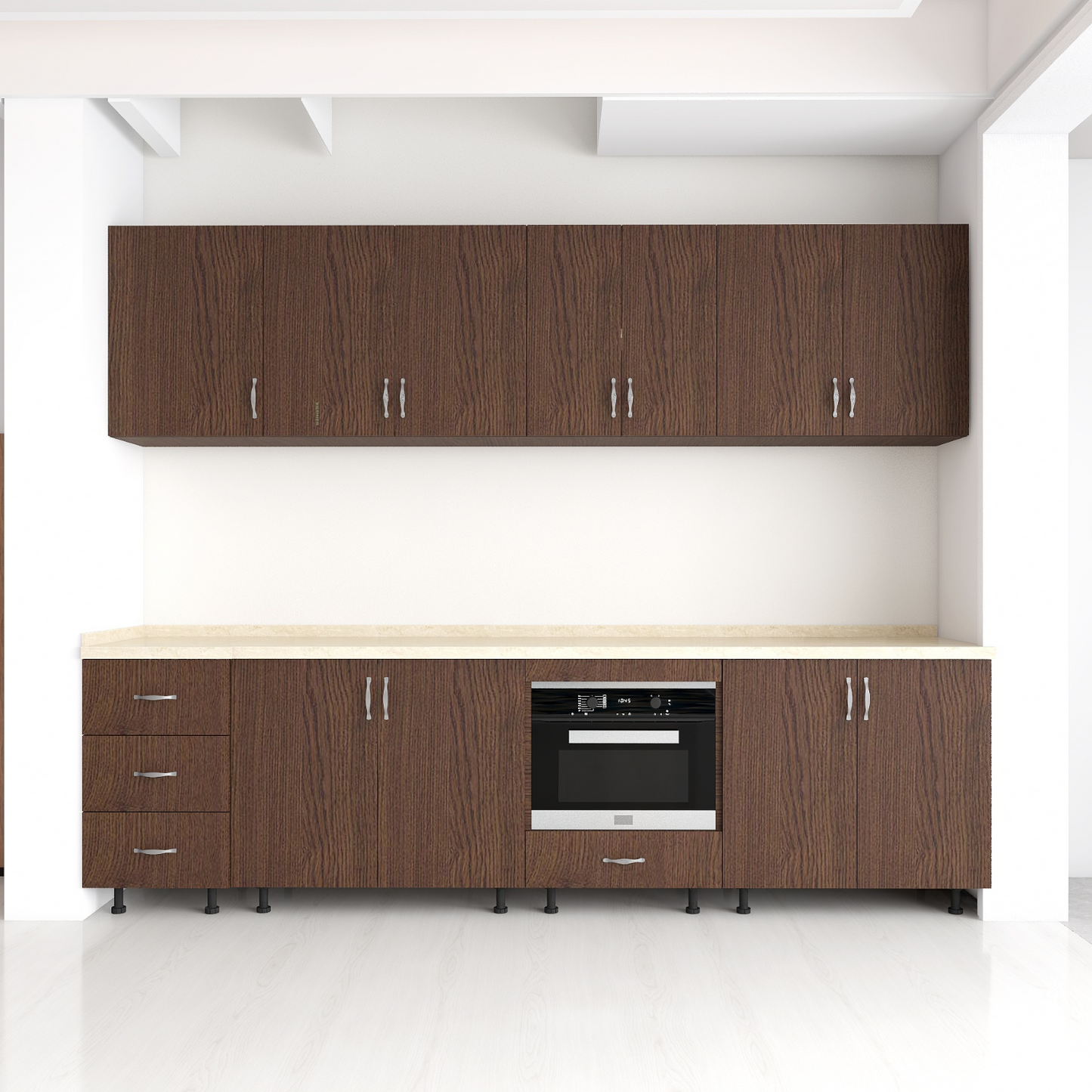 Bucatarie Modulara 260 cm, Picioare Reglabile, Material Pal 18mm, Culoare WENGE - imagine 4