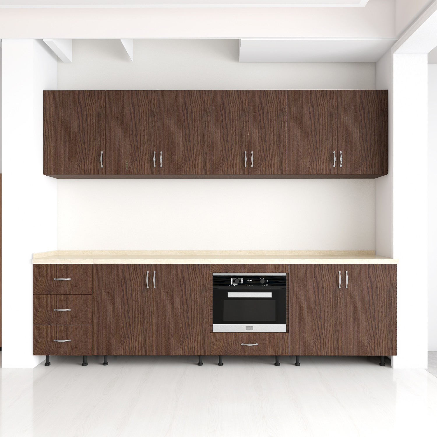 Bucatarie Modulara 260 cm, Picioare Reglabile, Material Pal 18mm, Culoare WENGE - imagine 4