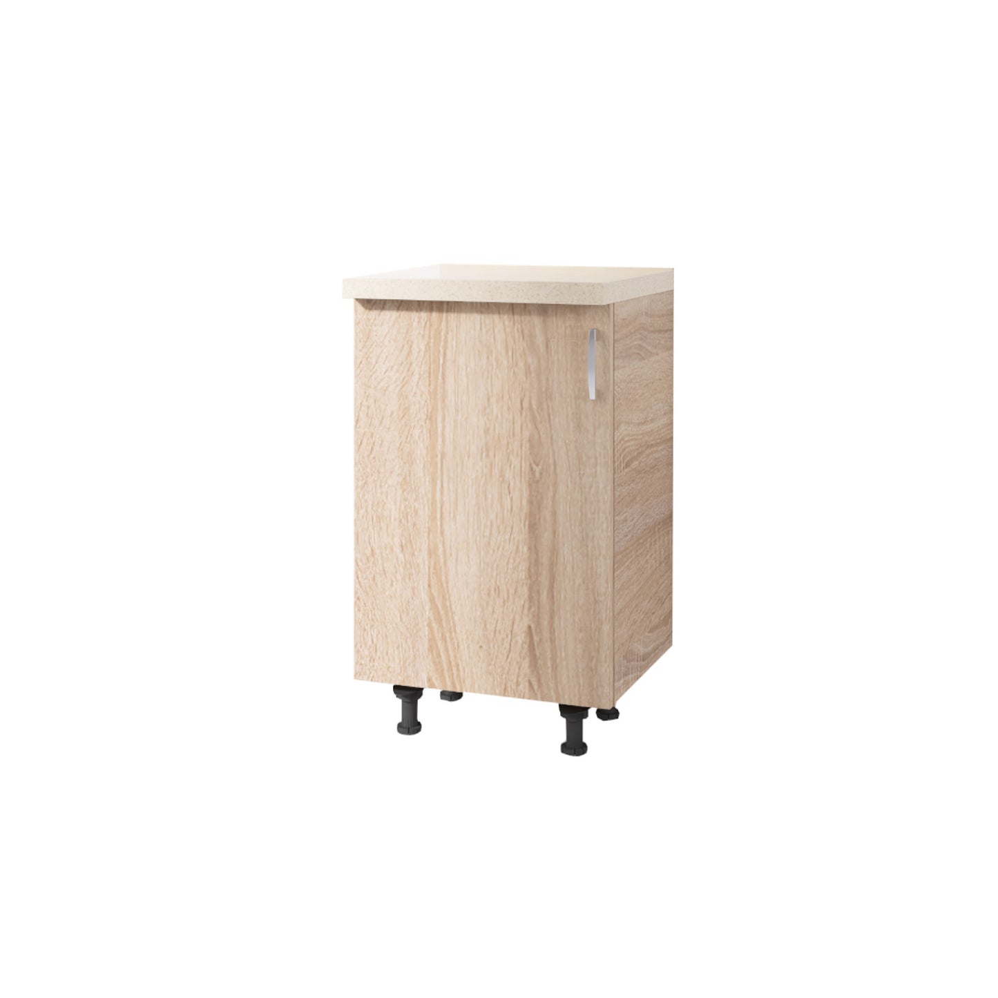 Corp Baza Bucatarie Cu Blat Termorezistent, L40cm x H90cm x A50cm, Culoare Sonoma, Pal 18mm - imagine 3