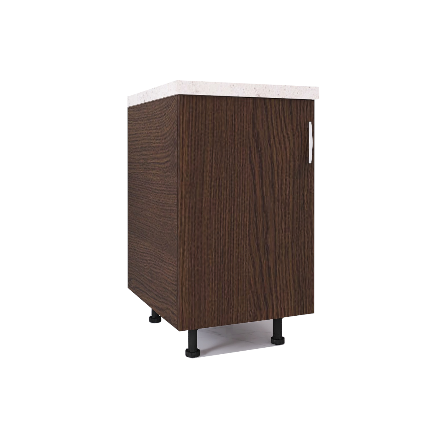 Corp Baza Bucatarie Cu Blat Termorezistent, L40cm x H90cm x A50cm, Culoare Wenge, Pal 18mm