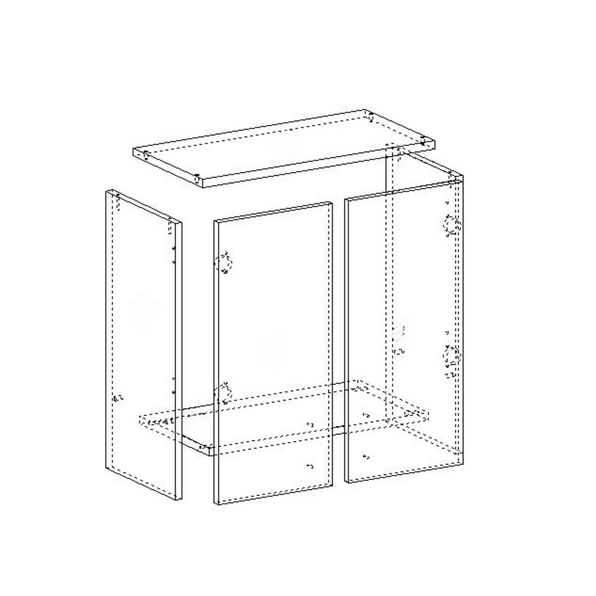 Corp Bucatarie Hota Telescopica, H70 x A32 x L60 cm PaL 18mm, Culoare Sonoma - imagine 2