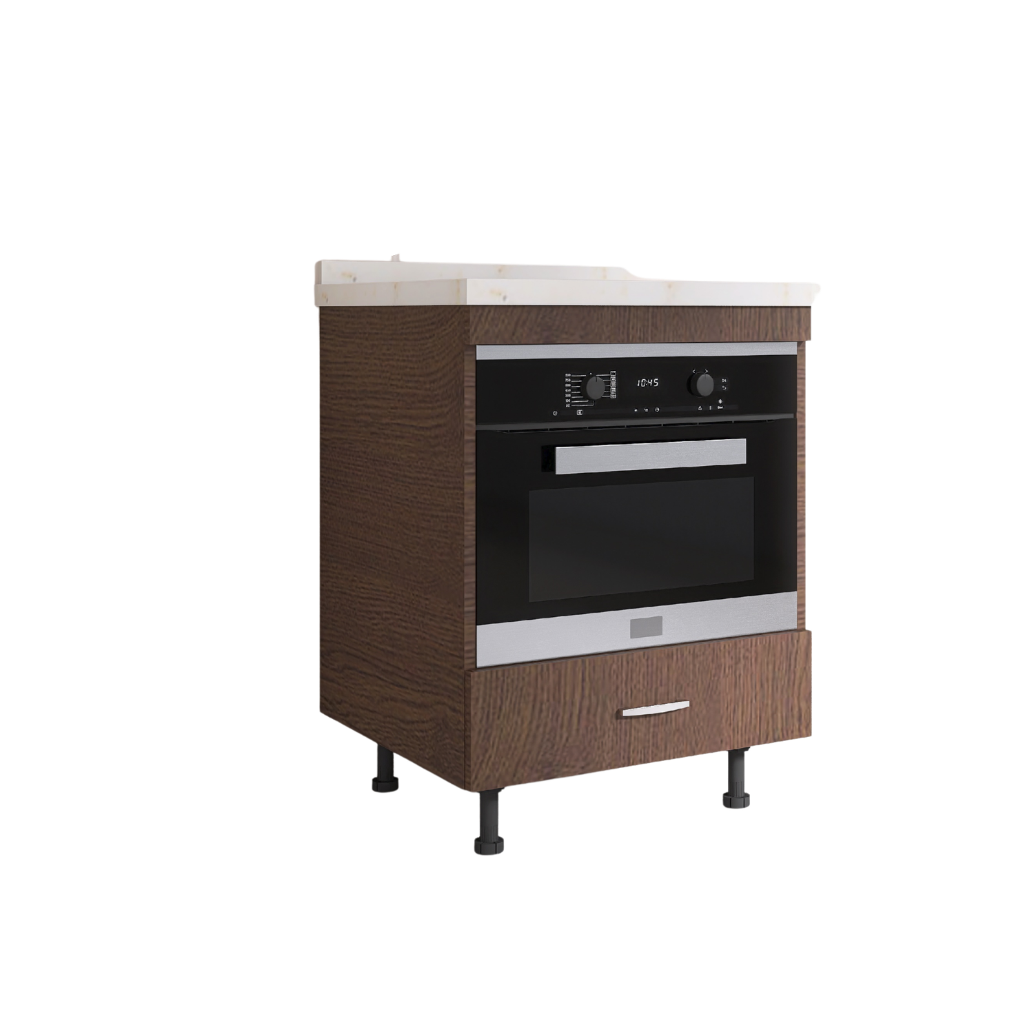 Corp Cuptor cu Blat Termorezistent , L60xH90xA50cm, Material Pal 18mm, Culoare Wenge