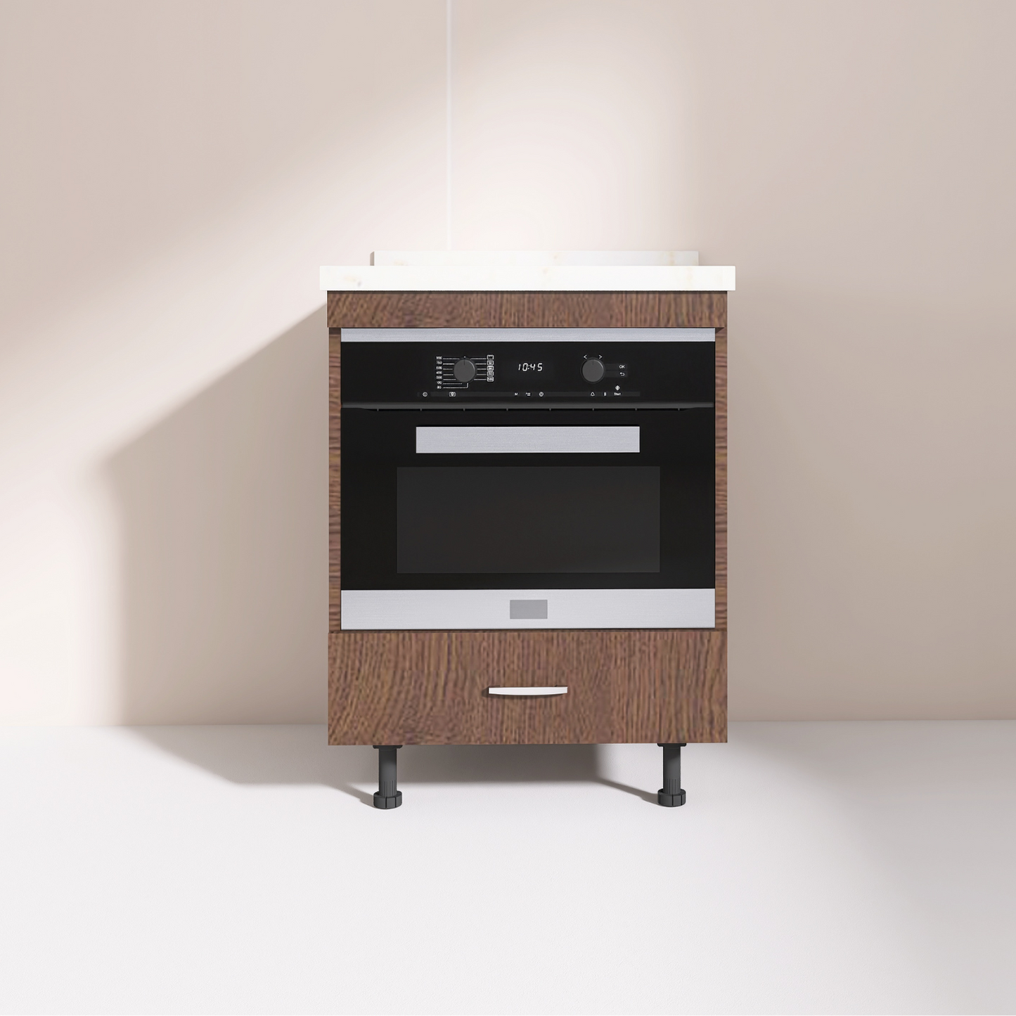 Corp Cuptor cu Blat Termorezistent , L60xH90xA50cm, Material Pal 18mm, Culoare Wenge - imagine 2