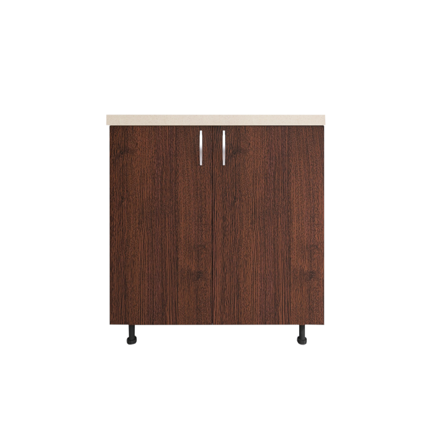 Corp Inferior Bucatarie L80 x H90 x A50 cm, Culoare Wenge Mat, Pal 18mm, Blat Termorezistent 2,8 cm - imagine 3