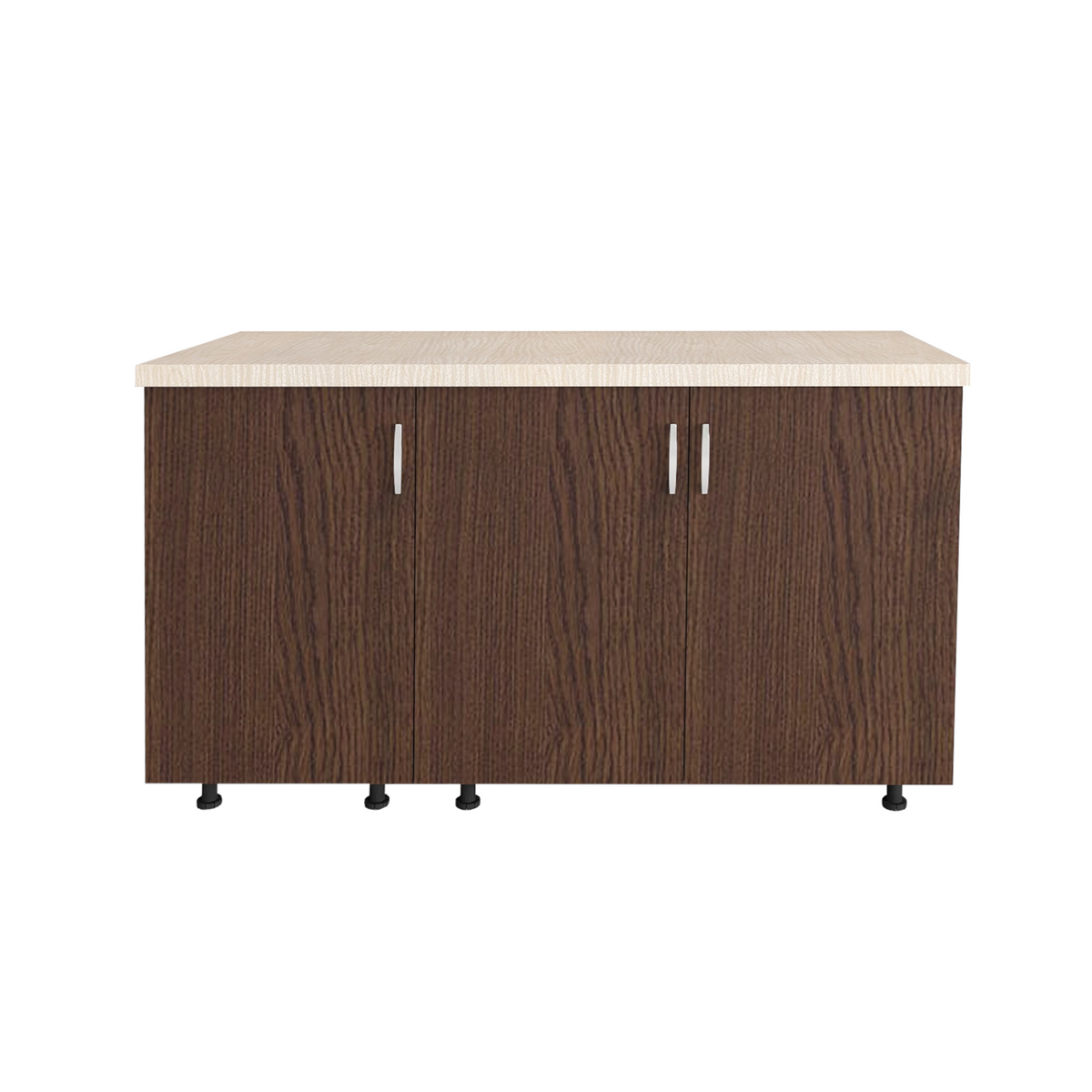 Corp Inferior Bucatarie L120xA50xH90 cm, Culoare WENGE, Pal 18mm, Blat Termorezistent 2.8 cm - imagine 3