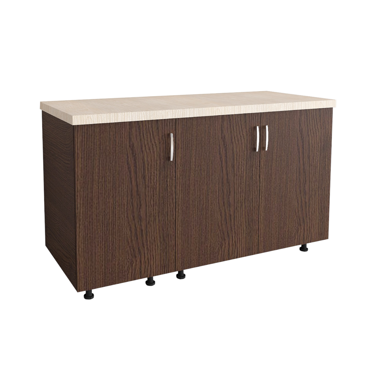 Corp Inferior Bucatarie L120xA50xH90 cm, Culoare WENGE, Pal 18mm, Blat Termorezistent 2.8 cm