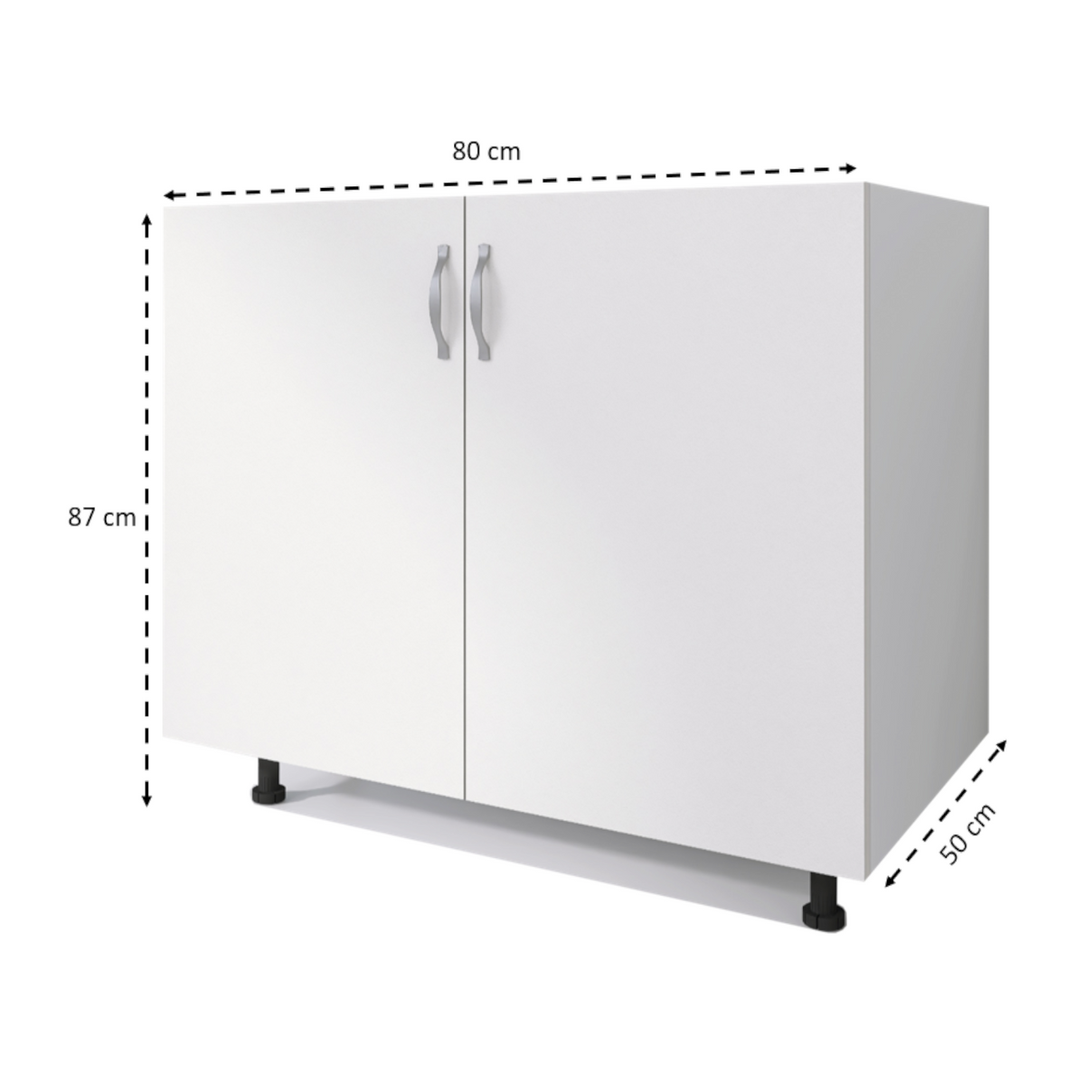 Masca chiuveta Alb Mat , L80xH87xA50 cm, Pal 18mm - imagine 4